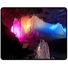 Cave In Iceland Double Sided Fleece Blanket (medium) 