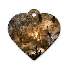 Carlsbad Caverns Dog Tag Heart (two Sides) by trendistuff