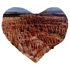 Bryce Canyon Amp Large 19  Premium Flano Heart Shape Cushions