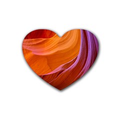 Antelope Canyon 2m Rubber Coaster (heart)  by trendistuff