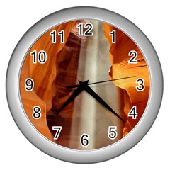 Antelope Canyon 1 Wall Clocks (silver)  by trendistuff