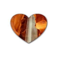 Antelope Canyon 1 Rubber Coaster (heart)  by trendistuff