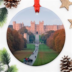 Windsor Castle Round Ornament (two Sides)  by trendistuff