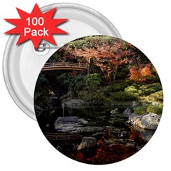 Wakayama Garden 3  Buttons (100 Pack)  by trendistuff