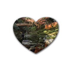 Wakayama Garden Rubber Coaster (heart)  by trendistuff