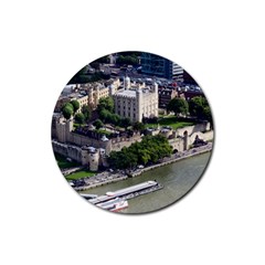 Tower Of London 1 Rubber Round Coaster (4 Pack)  by trendistuff