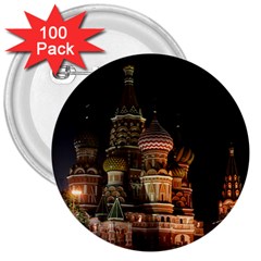 St Basil s Cathedral 3  Buttons (100 Pack)  by trendistuff