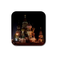 St Basil s Cathedral Rubber Coaster (square)  by trendistuff