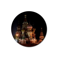 St Basil s Cathedral Rubber Round Coaster (4 Pack)  by trendistuff