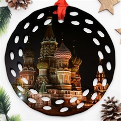 St Basil s Cathedral Round Filigree Ornament (2side) by trendistuff