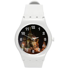 St Basil s Cathedral Round Plastic Sport Watch (m) by trendistuff