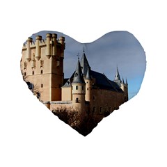 Segovia Castle Standard 16  Premium Flano Heart Shape Cushions