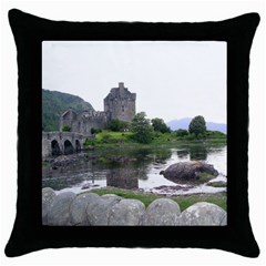 Scotland Eilean Donan Throw Pillow Cases (black) by trendistuff