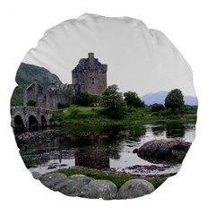 Scotland Eilean Donan Large 18  Premium Round Cushions by trendistuff