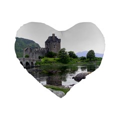 Scotland Eilean Donan Standard 16  Premium Flano Heart Shape Cushions