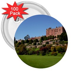 Powis Castle Terraces 3  Buttons (100 Pack)  by trendistuff