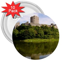 Pembroke Castle 3  Buttons (10 Pack)  by trendistuff