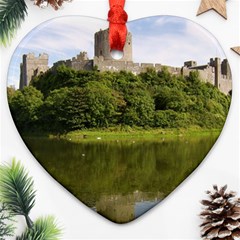 Pembroke Castle Heart Ornament (2 Sides) by trendistuff