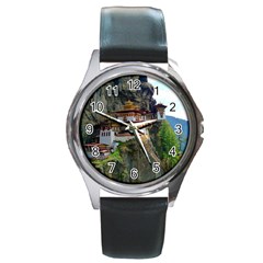 Paro Taktsang Round Metal Watches by trendistuff