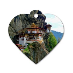 Paro Taktsang Dog Tag Heart (one Side) by trendistuff