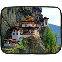 Paro Taktsang Double Sided Fleece Blanket (mini)  by trendistuff