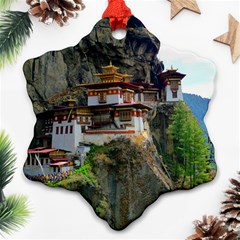 Paro Taktsang Snowflake Ornament (2-side) by trendistuff