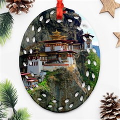 Paro Taktsang Oval Filigree Ornament (2-side) 