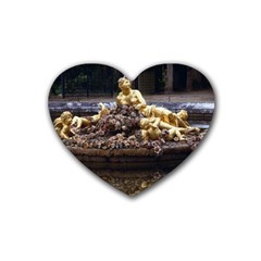 Palace Of Versailles 3 Rubber Coaster (heart)  by trendistuff