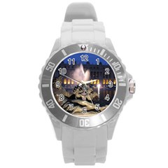 Palace Of Versailles 2 Round Plastic Sport Watch (l) by trendistuff