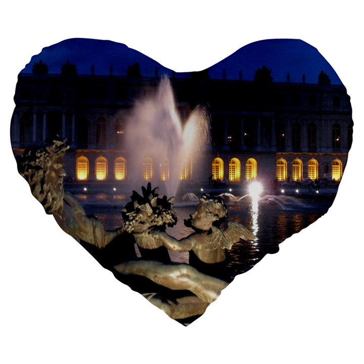 PALACE OF VERSAILLES 2 Large 19  Premium Flano Heart Shape Cushions