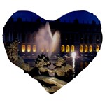 PALACE OF VERSAILLES 2 Large 19  Premium Flano Heart Shape Cushions Back