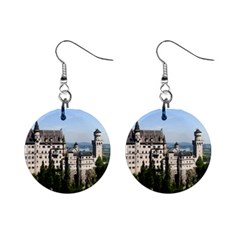 Neuschwanstein Castle 2 Mini Button Earrings by trendistuff