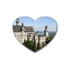 Neuschwanstein Castle 2 Rubber Coaster (heart)  by trendistuff