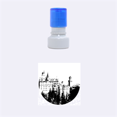 Neuschwanstein Castle 2 Rubber Round Stamps (small) by trendistuff