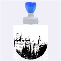 Neuschwanstein Castle 2 Rubber Round Stamps (large) by trendistuff