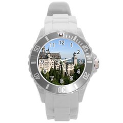 Neuschwanstein Castle 2 Round Plastic Sport Watch (l) by trendistuff