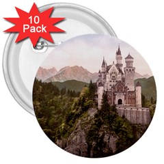 Neuschwanstein Castle 3  Buttons (10 Pack)  by trendistuff