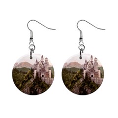 Neuschwanstein Castle Mini Button Earrings by trendistuff