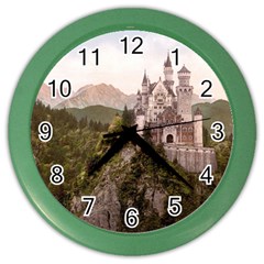 Neuschwanstein Castle Color Wall Clocks by trendistuff