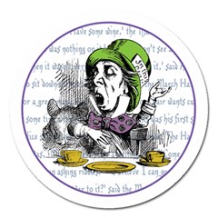 The Mad Hatter Magnet 5  (round) by waywardmuse