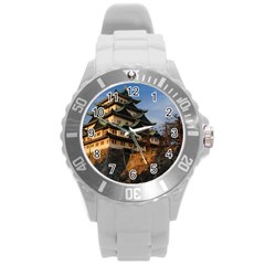 Nagoya Castle Round Plastic Sport Watch (l) by trendistuff