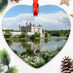 Leeds Castle Ornament (heart)  by trendistuff