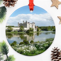 Leeds Castle Round Ornament (two Sides)  by trendistuff