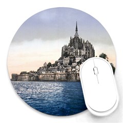 Le Mont St Michel 2 Round Mousepads by trendistuff