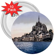 Le Mont St Michel 2 3  Buttons (10 Pack)  by trendistuff