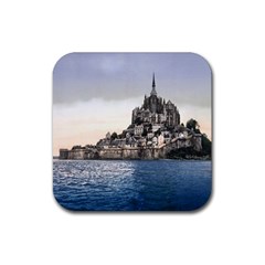 Le Mont St Michel 2 Rubber Coaster (square)  by trendistuff