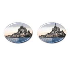 Le Mont St Michel 2 Cufflinks (oval) by trendistuff