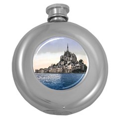 Le Mont St Michel 2 Round Hip Flask (5 Oz) by trendistuff