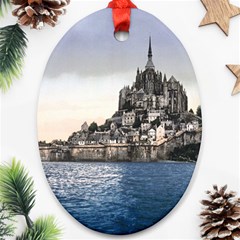 Le Mont St Michel 2 Oval Ornament (two Sides) by trendistuff