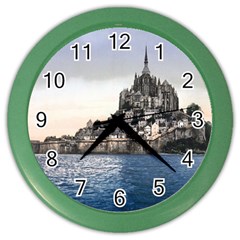 Le Mont St Michel 2 Color Wall Clocks by trendistuff